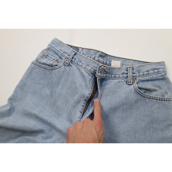 Vintage 90s Levis 550 Womens 16 Distressed Relaxed Fit Tapered Leg Denim Jeans - Picture 7 of 14